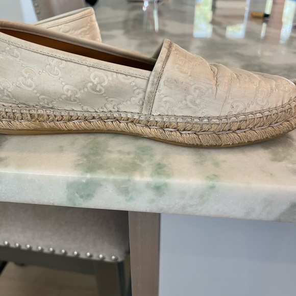 GUCCI GG CANVAS & LEATHER ESPADRILLE - Picture 5 of 12